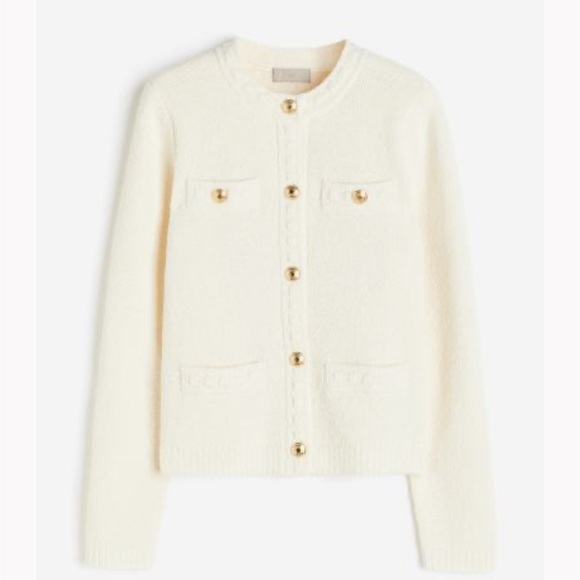 H&M Lady Jacket Cardigan Sweater Gold Buttons NWT SOLD OUT - Picture 5 of 10